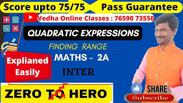 #Quadratic_Expresions, #RANGE, #mathmatics2A, #inter, TS & AP
