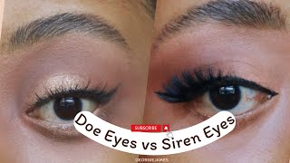 How To: SIREN Eyes Vs DOE Eyes Makeup Tutorial For Beginners!