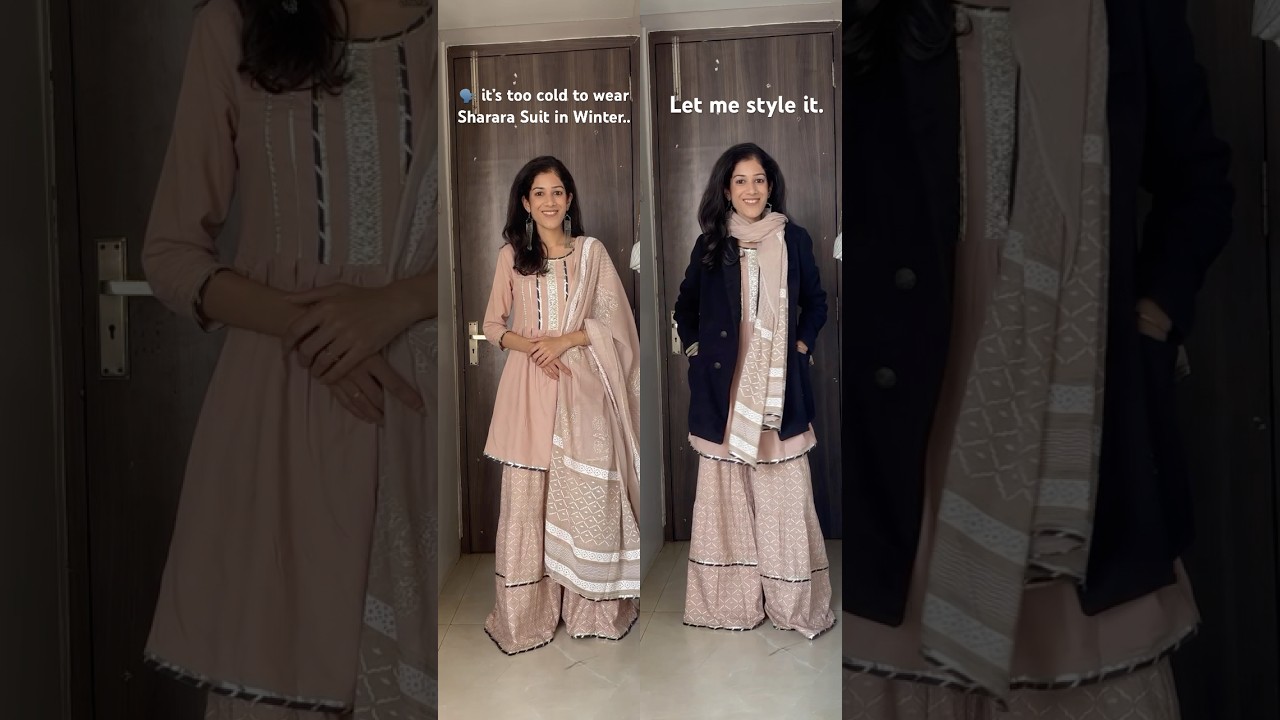 Styling Sharara Suit for Winter 