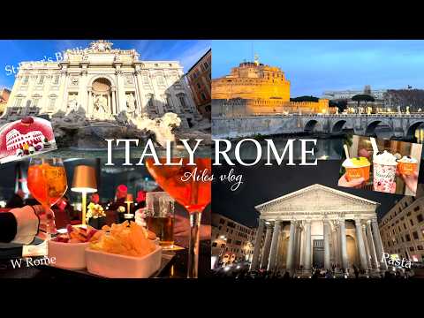 イタリアローマでやりたいことをギュッと詰め込んだItaly vlog|トレビの泉⛲パンテオン⛪ドラマロケ地🗝️スイーツ巡り🍧教会巡り⛪眺望とアペロールを満喫するルーフトップバー🍸HAUL🎁