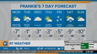 Cold morning, sunshine this afternoon with light winds