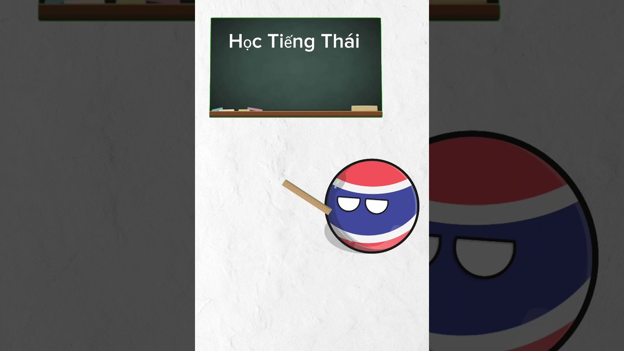 Học Tiếng Thái Nhưng Nó Lạ Lắm :))) #vietnam #thailand #countryballs #memes #shorts