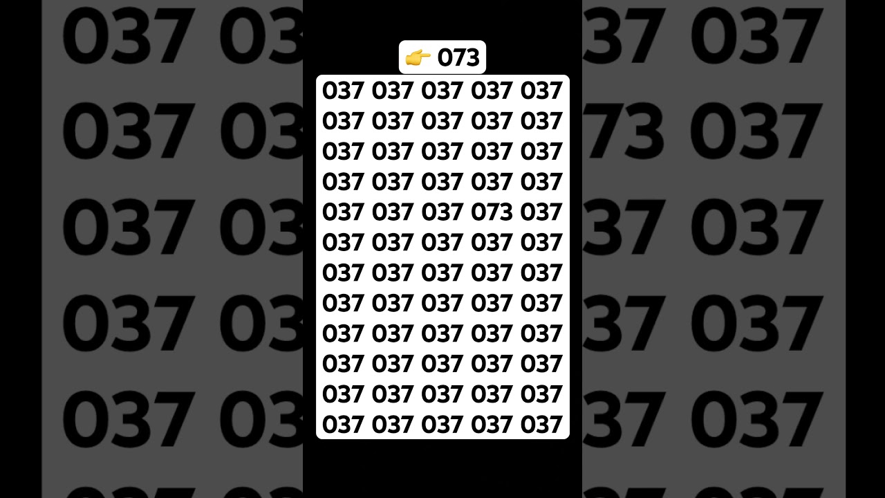 Find the odd number 073