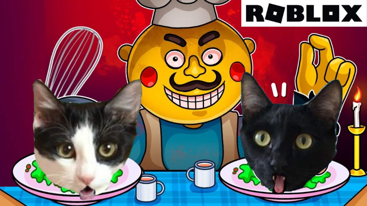 SOY UN GATO Y ME COCINAN EN ROBLOX pero jugando con gatitos Luna y Estrella / Mr Mix juego completo