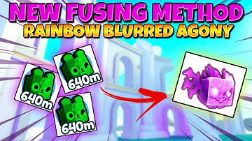 🤑🐲*CHEAPEST* FUSE METHOD RAINBOW LEGENDARY BLURRED AGONY II Pet Simulator X Roblox