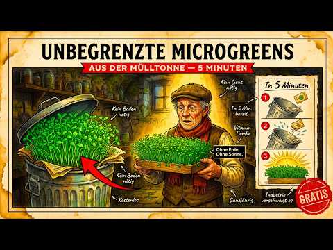 Unbegrenzt Microgreens aus der Mülltonne — ohne Erde, ohne Sonne, in 5 Minuten
