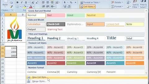 MS Excel 2007 Part 8) Home Menu in Dari / Farsi Omar Akbari