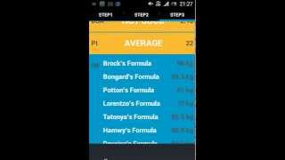 Android Ideal Weight (BMI,BMR,etc.) screenshot 3