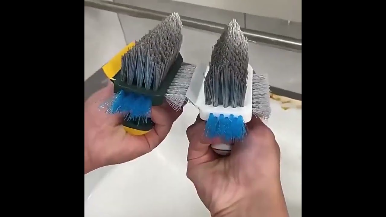 2-in-1 Crevice & Floor Scrub Brush – Durable, Portable Cleaning Tool for Bathroom & Kitchen