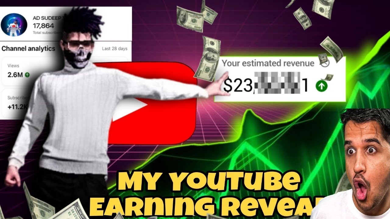 My YouTube earning reveal 🤑 Gaming Channel Earning|Monthly 1000$?