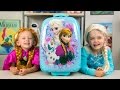 Huge frozen backpack surprise toys disney princess elsa anna fashems my little pony kinder playtime