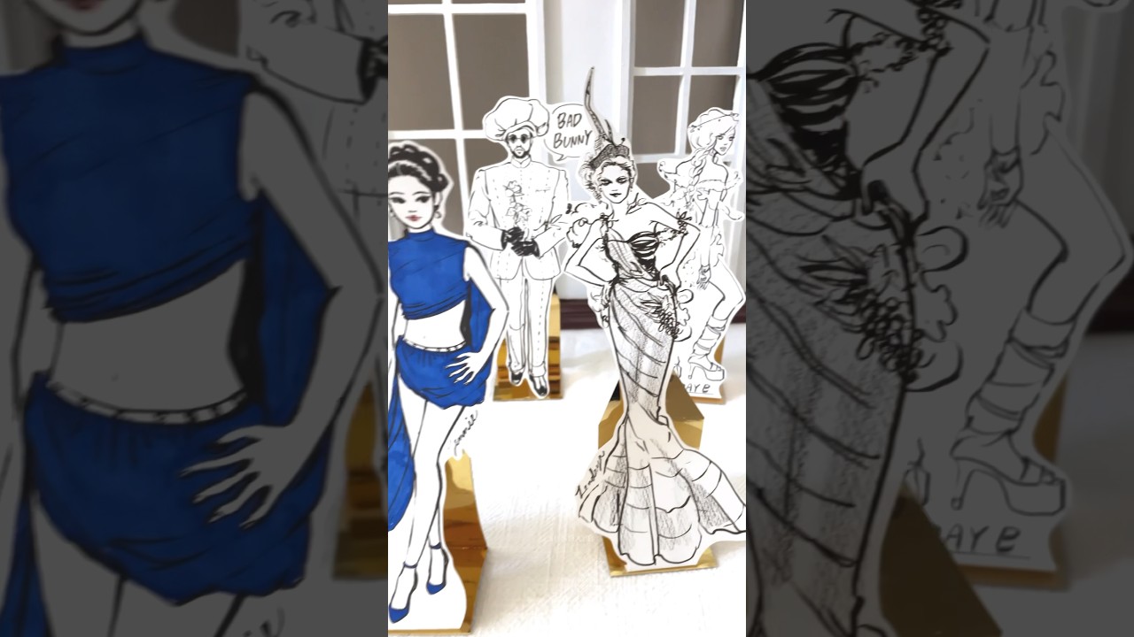 Met gala / Metgala2024/ Fashion drawing / Live Drawing / SundayB