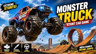 😱 IMPOSSIBLE MONSTER TRUCK STUNTS! 🚙💥 Mega Ramp & INSANE Jumps | Car Stunt Game screenshot 2