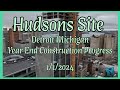 Hudsons site construction yearend update  detroit drone footage 2024