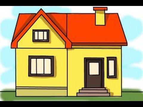 How to draw a big house YouTube