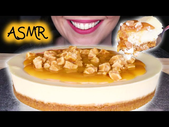 ASMR: SALTED CARAMEL CHEESECAKE 🍰 | Mukbang | Soft Eating Sounds | Request #2