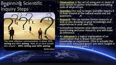 Scientific Inquiry and Methods Episode 1  Forming ...