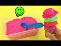 Kinetic Sand Ice Cream Fun Learning Fruit Names and Colors with Velcro Cutting Fruit Fun for Kids