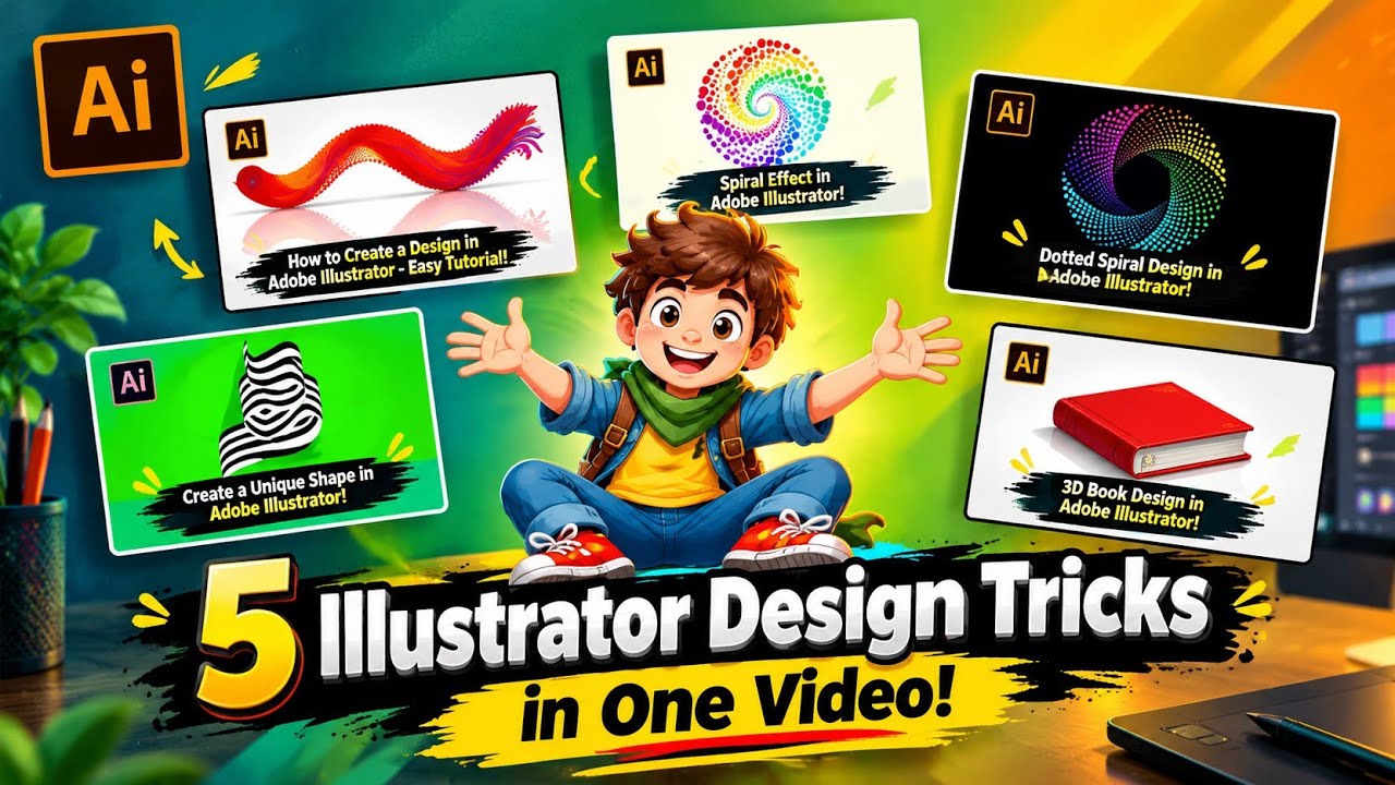 5 Powerful Illustrator Design Tricks in One Video – Master Them All ...