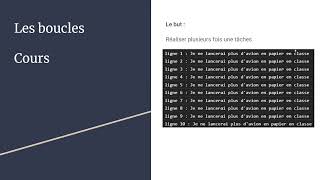 Mes premières lignes de code avec JS : Les Boucles [cours]