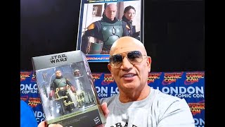 TEMUERA MORRISON signs Boba Fett toy for Charity for Children in New Zealand / Make A Wish 7/7/23