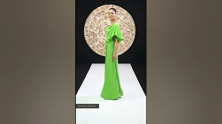 Zaeem Jamal Serpent Cowell-Neck Gown