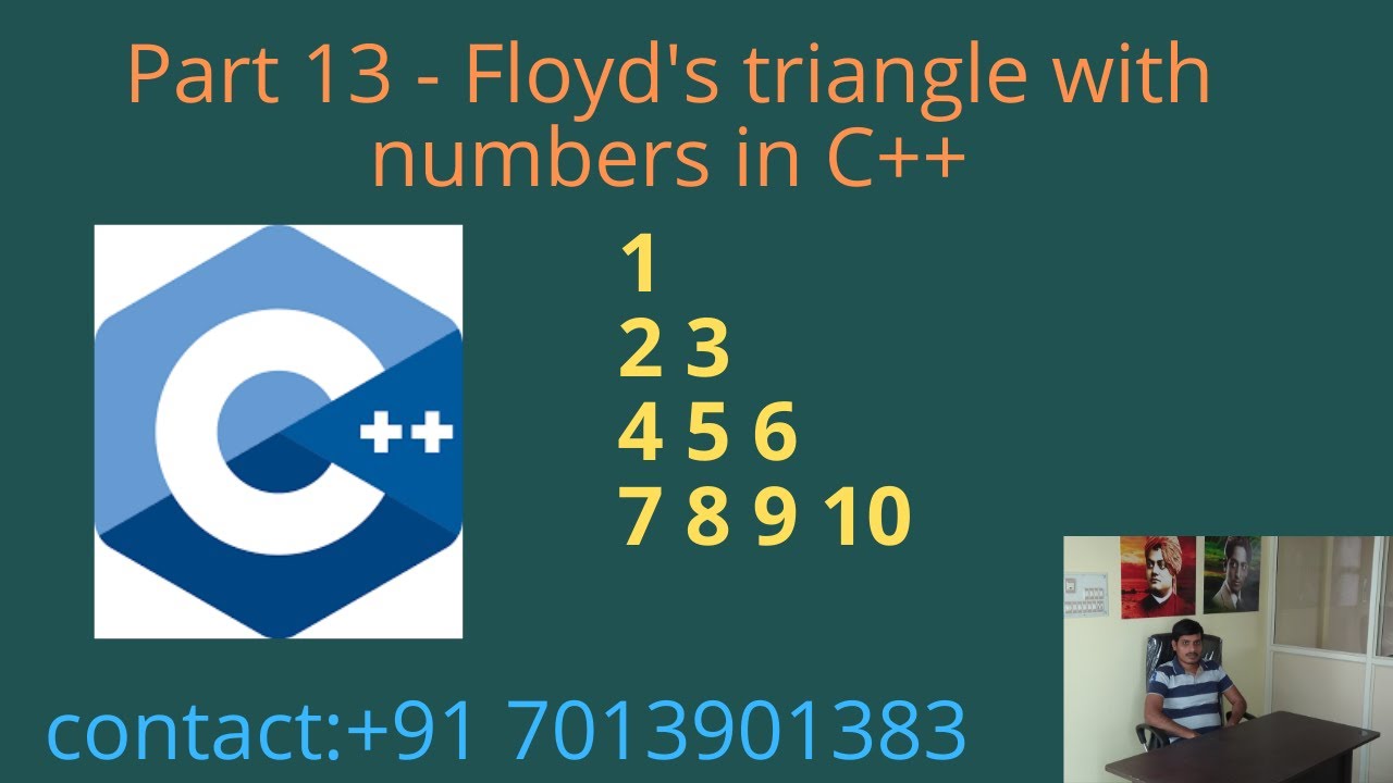 Floyd's triangle with numbers in C++ - Part 13 - YouTube