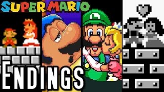 Super Mario ALL ENDINGS 19851995 (SNES, NES)