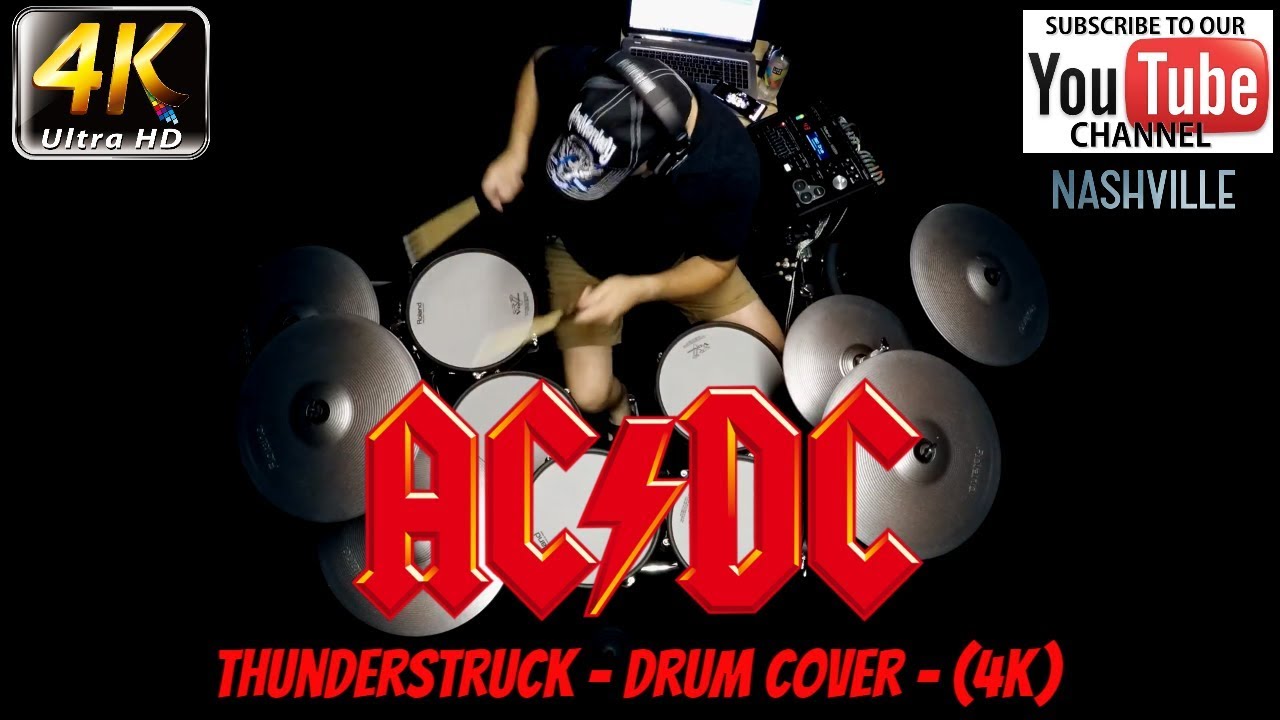 AC/DC Thunderstruck Drum Cover (4K) YouTube