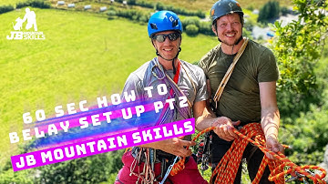 60 sec(ish) climbing how to: Belay Set Ups Pt2 - using the rope!