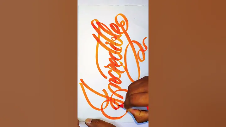 BEAUTIFUL BRUSH PEN CALLIGRAPHY short #shorts #youtubeshorts #shortsfeed #short #shortsvideo