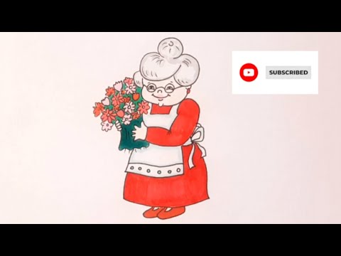 Как нарисовать ЛЮБИМУЮ БАБУШКУ, рисунки для срисовки/How to draw your FAVORITE GRANDMOTHER