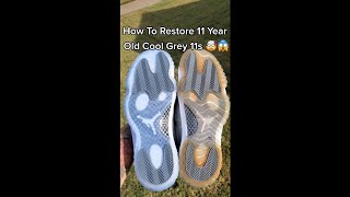 How To Unyellow Air Jordan 11 Cool Grey Icy soles ❄🥶