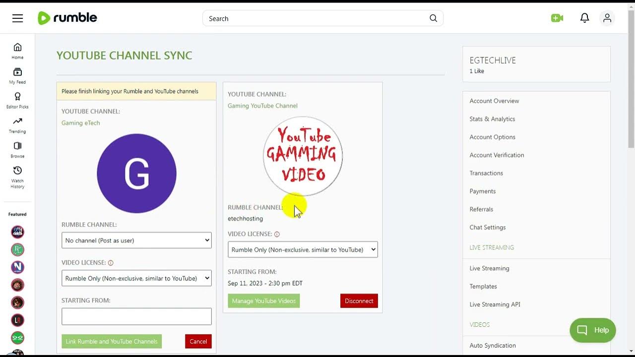 Blogspot Tubes How To Multiple Rumble Channel Auto Sync YouTube