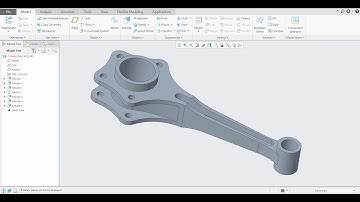 SIMPLEST STEPS TO CREATE CONNECTING ROD IN CREO 4.0