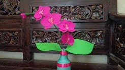 DIY | paper orchid flower | cara membuat anggrek dari kertas origami - Durasi: 7.02. 