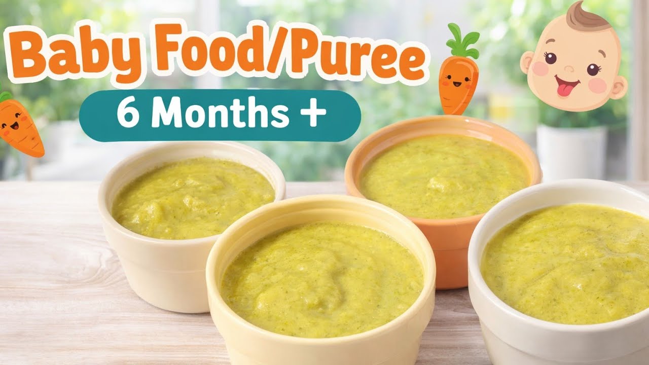 How to make a perfect Baby Food/Puree (Broccoli, carrot,peas,fillet fish...)6months+