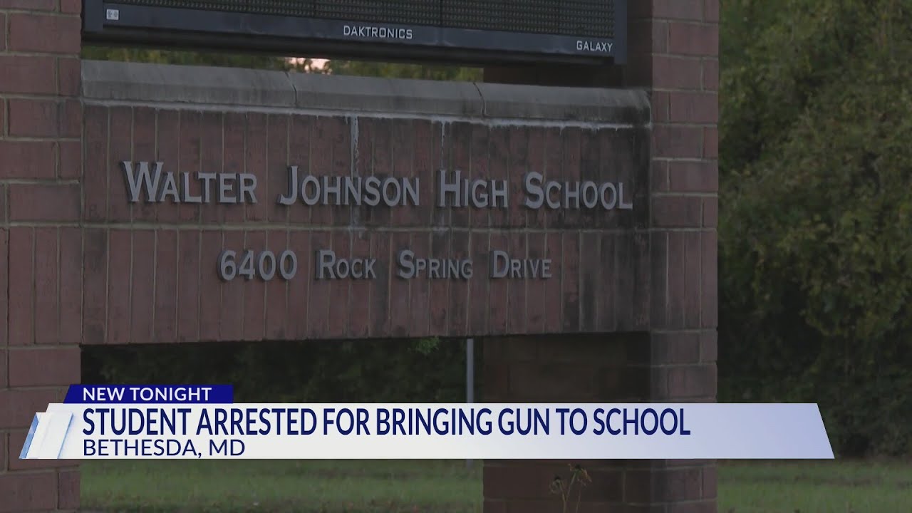 Student arrested for bringing gun to school in Bethesda - YouTube