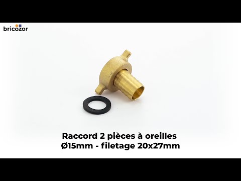 Raccord 2 pièces à oreilles en laiton ANQUIER