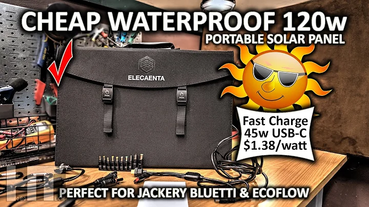 Power Up Anywhere with Elecaenta Waterproof Solar Panel!