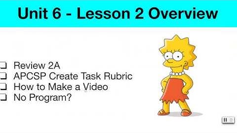 APCSP: Unit 6 - Lesson 2
