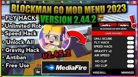 UPDATE MOD MENU BLOCKMAN GO 2.43.3 TERBARU - FREE GCUBES FLY , BLOCKMAN GO MOD MENU v2.43.3