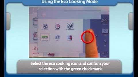 Convotherm easyToUCH - Cooking Features | Using the eco cooking mode