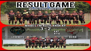 Legend FC Vs DC98 @Stadion Mabes TNI AU Cilangkap.