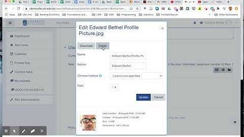 Edit your Profile in Moodle