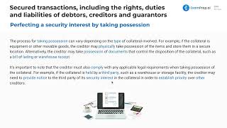 Perfecting a Security Interest [CPA Prep]