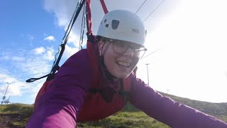 Experiencing flying like a superhero!🦸‍♀️ Ziplining in Northern Finland