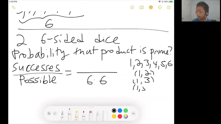 Probability Example 3 Rolling two six sided dice
