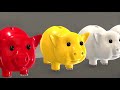 учить цвета с цветными свиньями - Learn colors with colored pigs