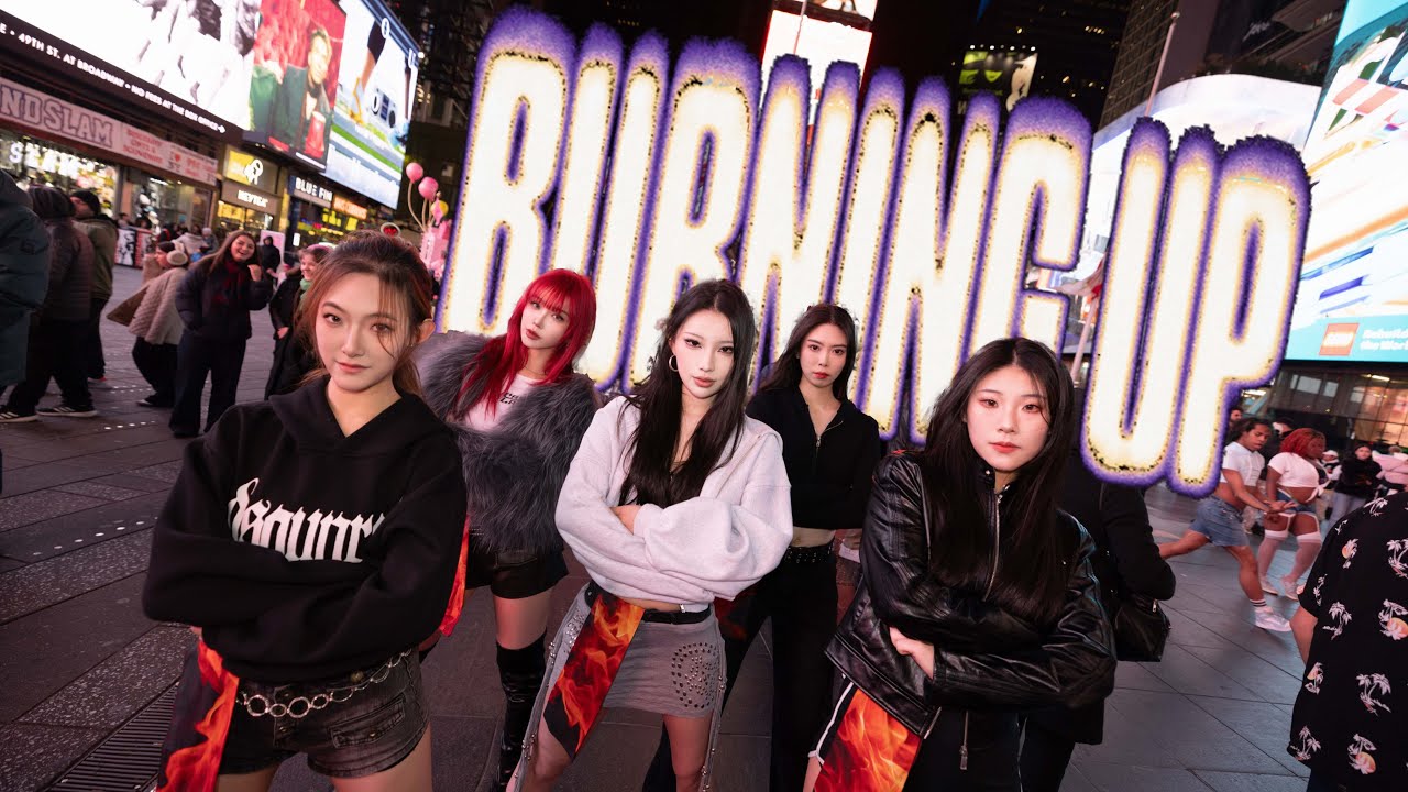 [ KPOP IN PUBLIC | TIME SQUARE | 1 TAKE] MEOVV (미야오) - ‘BURNING UP’ DANCE COVER BY LAVENTURE